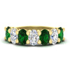 Load image into Gallery viewer, 5-ct-oval-seven-stone-emerald-anniversary-band-for-women-in-yellow-gold-fdwb8008ovgemgrsleep-5.00ct-nl-yg.jpg