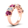 Load image into Gallery viewer, 5 Carat Seven Stone Oval Shaped Women Anniversary Band