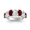 Load image into Gallery viewer, 5-ct-oval-seven-stone-ruby-anniversary-band-for-women-in-white-gold-fdwb8008ovgrudrangle5-5.00ct-nl-wg.jpg