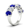 Load image into Gallery viewer, 5-ct-oval-seven-stone-sapphire-anniversary-band-for-women-in-white-gold-fdwb8008ovgsablangle2-5.00ct-nl-wg.jpg