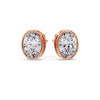 Load image into Gallery viewer, Bezel Stud Earring Oval Diamond