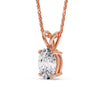 Load image into Gallery viewer, 4 Prong Basket Oval Diamond Solitaire Pendant