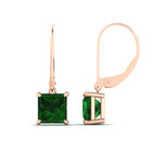 Load image into Gallery viewer, 5-ct-princess-cut-emerald-leverback-dangle-earrings-in-rose-gold-fdear11236prgemgrangle4-5.00ct-nl-rg.jpg?v=1765510603
