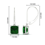 Load image into Gallery viewer, 5-ct-princess-cut-emerald-leverback-dangle-earrings-in-white-gold-fdear11236prgemgrangle4-5.00ct-nl-wg-hw.jpg?v=1765510602
