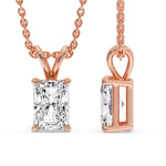 Load image into Gallery viewer, 5-ct-radiant-cut-solitaire-necklace-in-rose-gold-FDPD8469RA-5CT-ANGLE3-RG