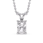 Load image into Gallery viewer, 5-ct-radiant-cut-solitaire-necklace-in-white-gold-FDPD8469RA-5CT-ANGLE1-WG