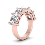 Load image into Gallery viewer, 5-ct.-asscher-cut-five-stone-diamond-ring-in-rose-gold-FD8008ASB-5.00CT-NL-RG