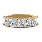Load image into Gallery viewer, 5-ct.-asscher-cut-five-stone-diamond-ring-in-yellow-gold-FD8008ASB-5.00CT-NL-YG
