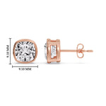 Load image into Gallery viewer, Bezel Set Cushion Diamond Stud Earrings
