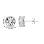 Load image into Gallery viewer, Bezel Set Cushion Diamond Stud Earrings