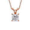 Load image into Gallery viewer, 5-ct.-diamond-princess-cut-solitaire-necklace-in-rose-gold-FDPD8469PR-5CT-ANGLE1-RG