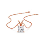Load image into Gallery viewer, Princess Cut Solitaire Necklace