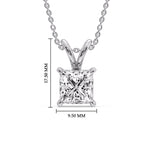 Load image into Gallery viewer, 5-ct.-diamond-princess-cut-solitaire-necklace-in-white-gold-FDPD8469PR-5CT-ANGLE1-WG-HW