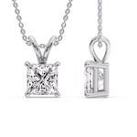 Load image into Gallery viewer, Princess Cut Solitaire Necklace