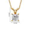 Load image into Gallery viewer, 5-ct.-diamond-princess-cut-solitaire-necklace-in-yellow-gold-FDPD8469PR-5CT-ANGLE1-YG-HW