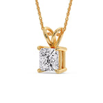 Load image into Gallery viewer, Princess Cut Solitaire Necklace