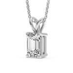 Load image into Gallery viewer, Emerald Cut 4 Prong Solitaire Pendant