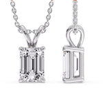 Load image into Gallery viewer, Emerald Cut 4 Prong Solitaire Pendant
