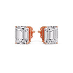 Load image into Gallery viewer, Emerald Cut Diamond Stud Earrings