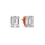 Load image into Gallery viewer, Emerald Cut Diamond Stud Earrings