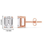 Load image into Gallery viewer, Emerald Cut Diamond Stud Earrings