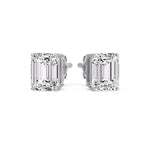 Load image into Gallery viewer, Emerald Cut Diamond Stud Earrings