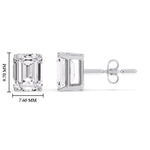 Load image into Gallery viewer, Emerald Cut Diamond Stud Earrings