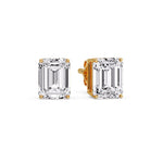 Load image into Gallery viewer, Emerald Cut Diamond Stud Earrings