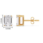Load image into Gallery viewer, Emerald Cut Diamond Stud Earrings