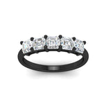 Load image into Gallery viewer, 5-stone-asscher-cut-1.50-carat-diamond-wedding-band-in-black-gold-fdwb8008asangle5-1.50ct-nl-bg.jpg?v=1773744975