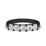 Load image into Gallery viewer, 5-stone-asscher-cut-1.50-carat-diamond-wedding-band-in-black-gold-fdwb8008assleep-1.50ct-nl-bg.jpg?v=1773744975