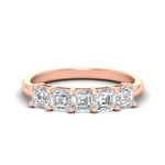 Load image into Gallery viewer, 5-stone-asscher-cut-1.50-carat-diamond-wedding-band-in-rose-gold-fdwb8008assleep-1.50ct-nl-rg.jpg?v=1773744975