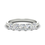 Load image into Gallery viewer, 5-stone-asscher-cut-1.50-carat-diamond-wedding-band-in-white-gold-fdwb8008assleep-1.50ct-nl-wg.jpg?v=1773744975