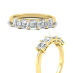 Load image into Gallery viewer, 5-stone-asscher-cut-1.50-carat-diamond-wedding-band-in-yellow-gold-fdwb8008asangle3-1.50ct-nl-yg.jpg?v=1773744975
