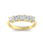 Load image into Gallery viewer, 5-stone-asscher-cut-1.50-carat-diamond-wedding-band-in-yellow-gold-fdwb8008asangle5-1.50ct-nl-yg.jpg?v=1773744975