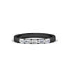 Load image into Gallery viewer, 5-stone-emerald-cut-mini-stacking-wedding-ring-in-black-gold-FD8126EMB-0.50CT-NL-BG