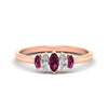 Load image into Gallery viewer, 5-stone-marquise-pink-sapphire-half-carat-women-wedding-band-in-rose-gold-fdwb8008mqgsadrpisleep-0.50ct-nl-rg.jpg