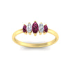 Load image into Gallery viewer, 5-stone-marquise-pink-sapphire-half-carat-women-wedding-band-in-yellow-gold-fdwb8008mqgsadrpiangle5-0.50ct-nl-yg.jpg