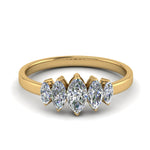 Load image into Gallery viewer, 5-stone-marquise-ring-1-carat-in-yellow-gold-FD8008-1.0CTMQB-NL-YG.jpg