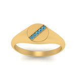 Load image into Gallery viewer, 5 Stone Round Diamond Signet Ring