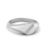 Load image into Gallery viewer, 5 Stone Round Diamond Signet Ring