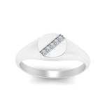 Load image into Gallery viewer, 5 Stone Round Diamond Signet Ring