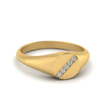 Load image into Gallery viewer, 5 Stone Round Diamond Signet Ring