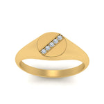 Load image into Gallery viewer, 5 Stone Round Diamond Signet Ring