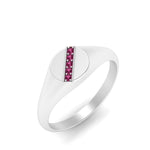 Load image into Gallery viewer, 5 Stone Round Diamond Signet Ring