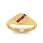 Load image into Gallery viewer, 5 Stone Round Diamond Signet Ring
