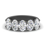 Load image into Gallery viewer, 5-stone-oval-wedding-band-3-carat-in-black-gold-FD8008OVB-3.00CT-NL-BG.jpg