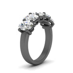 Load image into Gallery viewer, 5-stone-oval-wedding-band-3-carat-in-black-gold-FD8008OVB-3.00CT-NL-BG.jpg