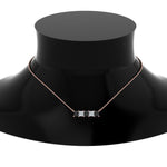 Load image into Gallery viewer, 5-stone-princess-cut-bar-pendant-with-black-diamond-in-FDPD8413GBLACK-NL-RG