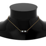 Load image into Gallery viewer, 5-stone-princess-cut-bar-pendant-with-black-diamond-in--FDPD8413GBLACK-NL-YG